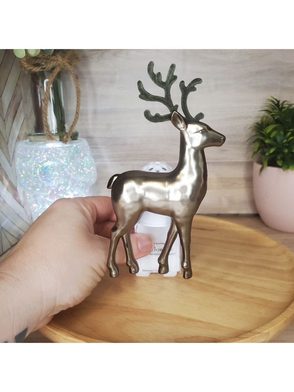 Bath and Body Works Bronze Reindeer Wallflower Holiday Edition